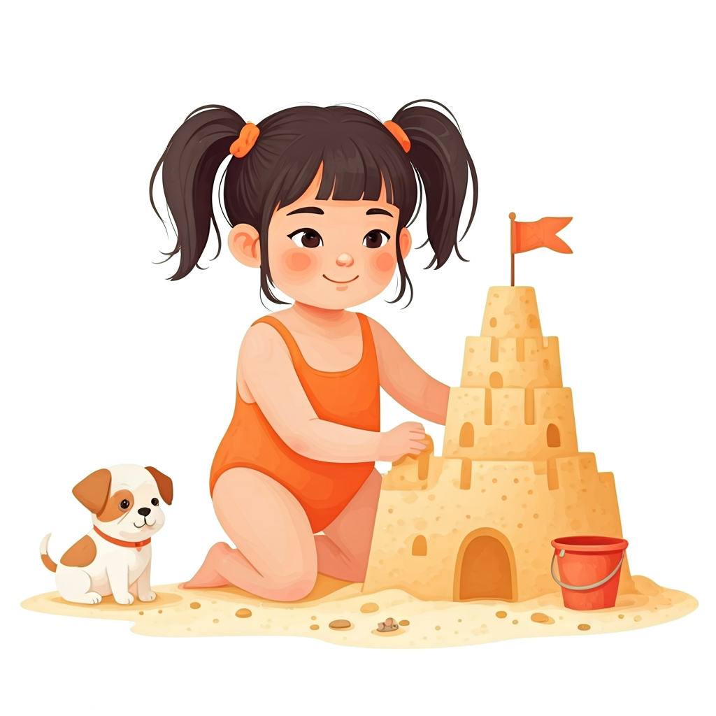 I built a sandcastle taller than my dog.
